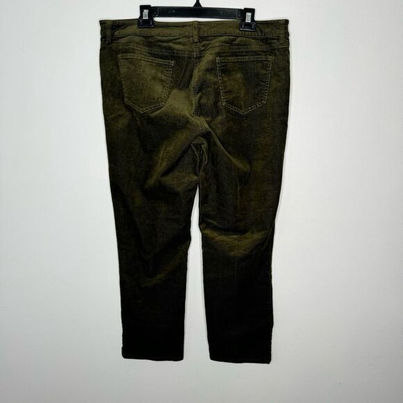 Eileen Fisher green corduroy jeans size 14 - Picture 3 of 5
